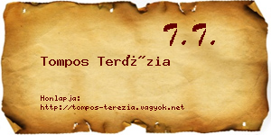 Tompos Terézia névjegykártya